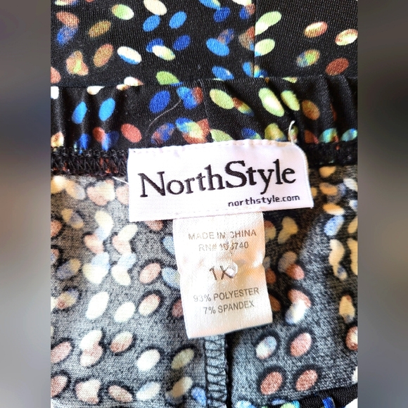 4 for $30 🌈 NorthStyle flowing multi-color dress pants size 1X - Picture 4 of 7